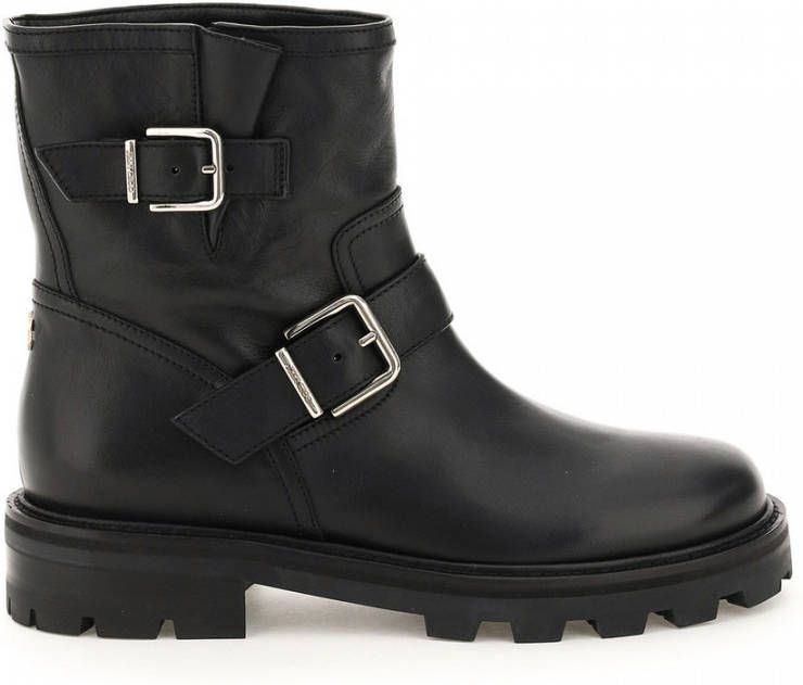 Jimmy Choo Boots & laarzen Biker Boots Leather in zwart