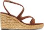 Jimmy Choo Bruine Raffia Sleehak Platte Schoenen Brown Dames - Thumbnail 7