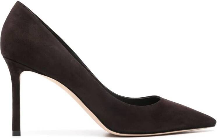 Jimmy Choo Bruine Suède Pumps Met Puntige Hak Brown Dames