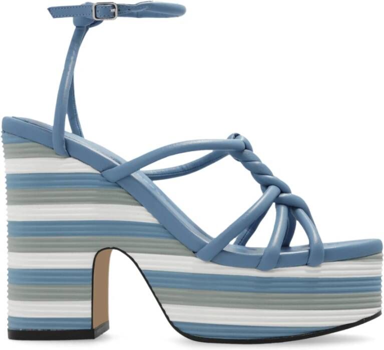 Jimmy Choo Clare sandalen met plateauzool Blauw