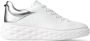 Jimmy Choo Witte Leren Flatform Sneakers met Zilveren Gelamineerd Detail White Dames - Thumbnail 7