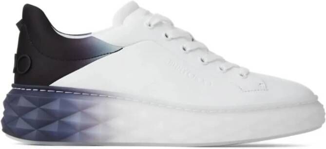 Jimmy Choo Diamondlight Sneakers in Wit en Zwart White Heren