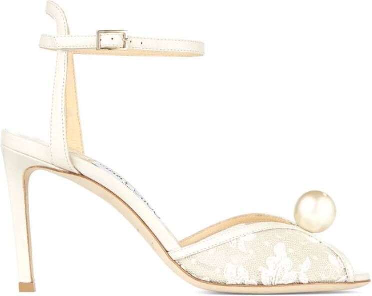 Jimmy Choo Elegante Ivoor Sandalen voor Vrouwen Beige Dames