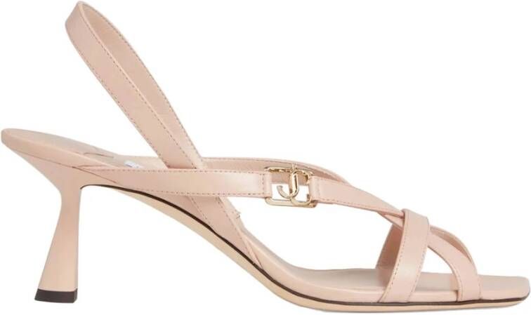 Jimmy Choo Elegante Leren Sandalen Pink Dames