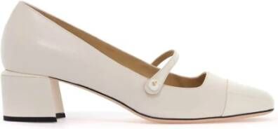 Jimmy Choo Elegante Mary Jane Stijl Leren Pumps White Dames