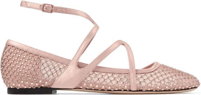 Jimmy Choo Elegante platte ballerina's in pastelkleuren Pink Dames