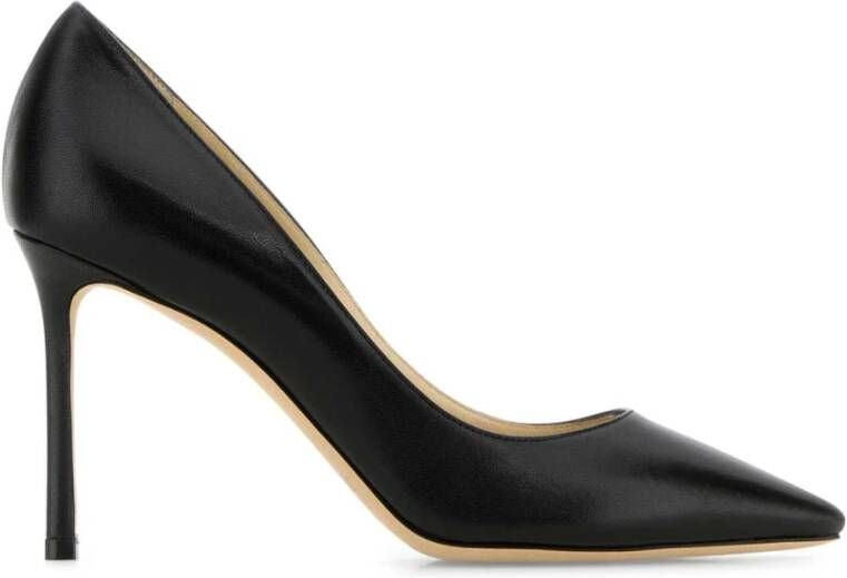 Jimmy Choo Elegante Zwarte Leren Pumps Black Dames