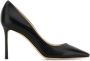 Jimmy Choo Elegante Zwarte Leren Pumps Black Dames - Thumbnail 1