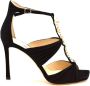 Jimmy Choo Elegante Zwarte Leren Sandalen Black Dames - Thumbnail 1