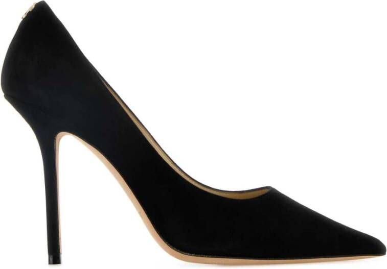 Jimmy Choo Elegante Zwarte Suède Love Pumps Black Dames