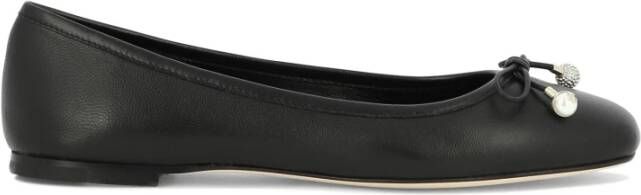 Jimmy Choo Elme Ballerina Flats met kristalversierde parels Black Dames