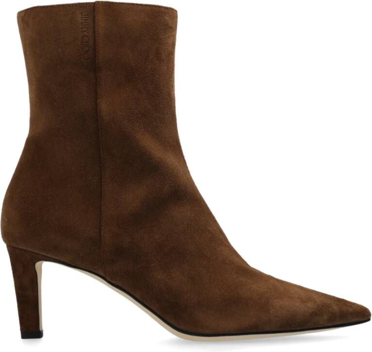 Jimmy Choo Gehakte enkellaarsjes Alizze Brown Dames