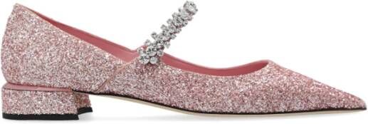 Jimmy Choo Roze Platte Schoenen voor Vrouwen Pink Dames