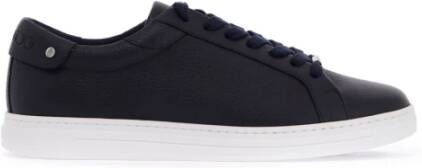 Jimmy Choo Gehamerde leren sneakers met metalen detail Blue Heren