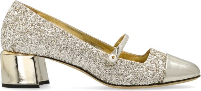 Jimmy Choo Glitter hoge hakken 'Elisa' Yellow Dames