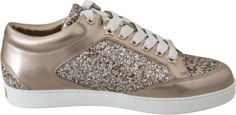 Jimmy Choo Glitter Leren Sneakers Miami ogml Multicolor Dames