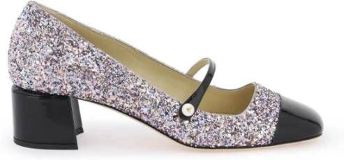 Jimmy Choo Glitter Mary Jane Pumps met Lakleer Multicolor Dames