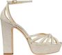 Jimmy Choo Glitter Plateau Sandalen met Enkelband Yellow Dames - Thumbnail 1