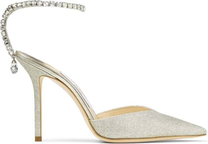 Jimmy Choo Glitter Platinum Pump Gray Dames