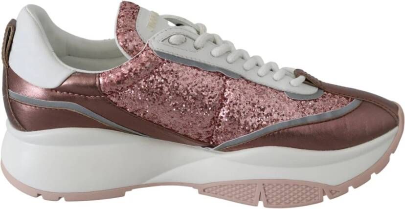 Jimmy Choo Roze Glitter Sneakers Euforie Multicolor Dames