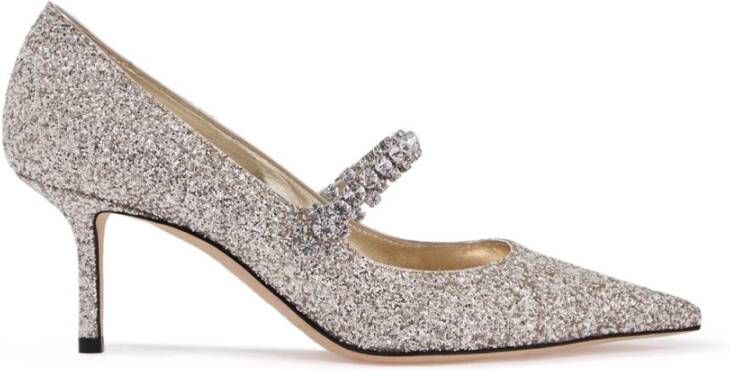 Jimmy Choo Glitterende Bing Pumps met Kristalband Gray Dames