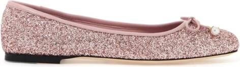 Jimmy Choo Glitterige Elm Ballerina Flats Pink Dames