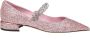 Jimmy Choo Glitterige Roze Ballerina Sandalen Pink Dames - Thumbnail 1