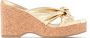 Jimmy Choo Gouden Avenue Sleehak Sandalen Yellow Dames - Thumbnail 1