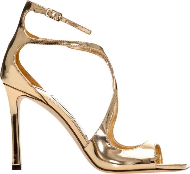 Jimmy Choo Gouden Azia Sandalen Yellow Dames