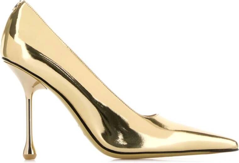 Jimmy Choo Gouden leren pumps met 9 5 cm hak Yellow Dames