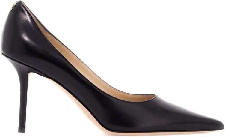 Jimmy Choo Gouden Logo Leren Pumps Black Dames