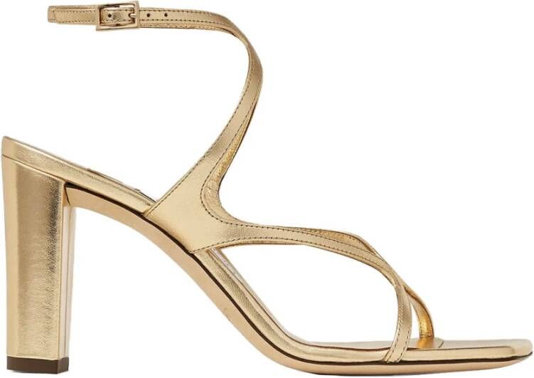 Jimmy Choo Gouden Sandalen 85mm Yellow Dames