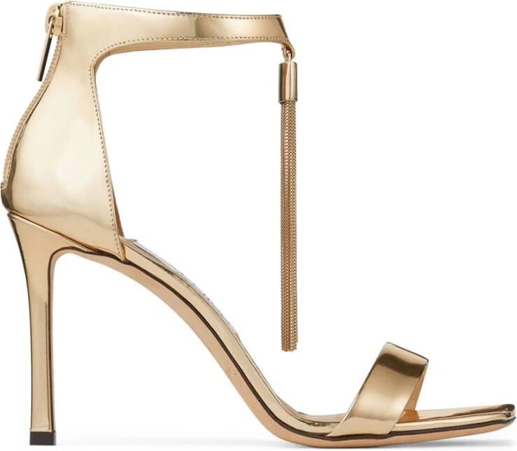 Jimmy Choo Gouden Vinca Sandalen Yellow Dames