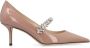 Jimmy Choo Pumps & high heels Bing' Pink Pumps With Crystal Embellishment In Pat in beige - Thumbnail 6