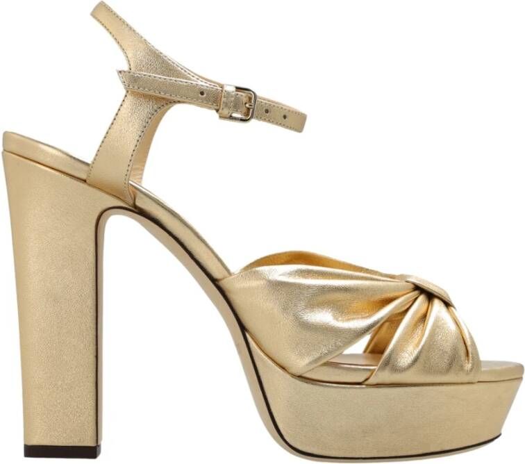 Jimmy Choo Heeloise sandalen met metallic afwerking Goud