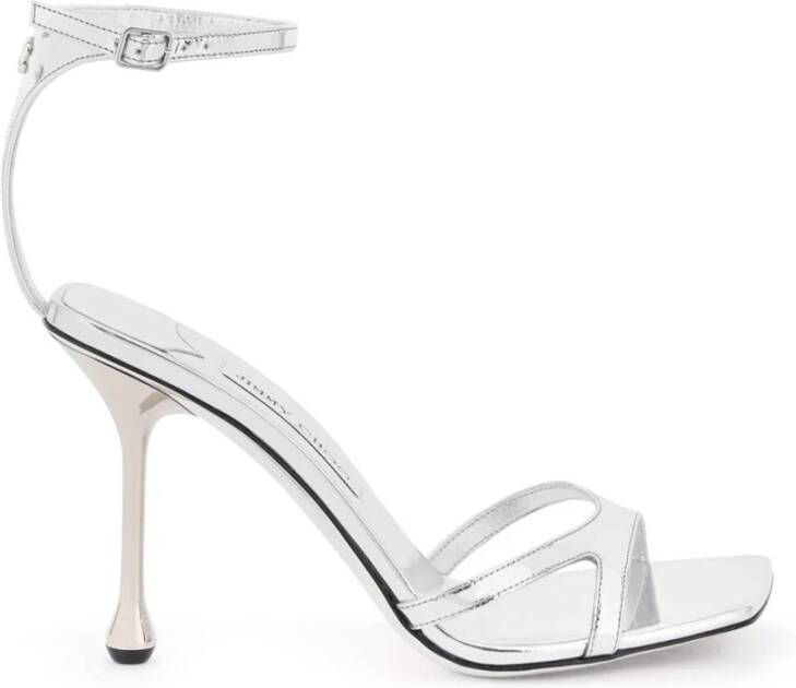 Jimmy Choo Ixia Patentleren Sandalen Gray Dames