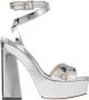 Jimmy Choo Zilveren Crossover Hoge Hak Sandalen Gray Dames - Thumbnail 1