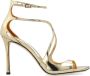 Jimmy Choo Metallic Leren Sandalen met Gevormde Bandjes Yellow Dames - Thumbnail 1