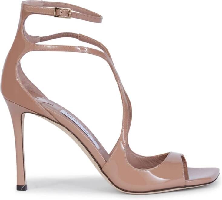 Jimmy Choo Nude & Neutrale Patentleren Sandalen Beige Dames