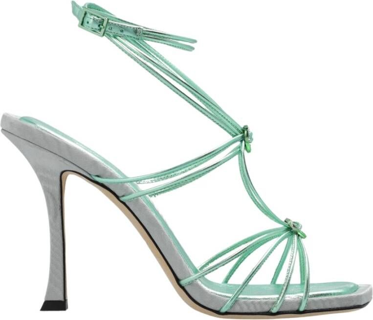 Jimmy Choo India Sandalen met Enkelband Gespsluiting Green Dames