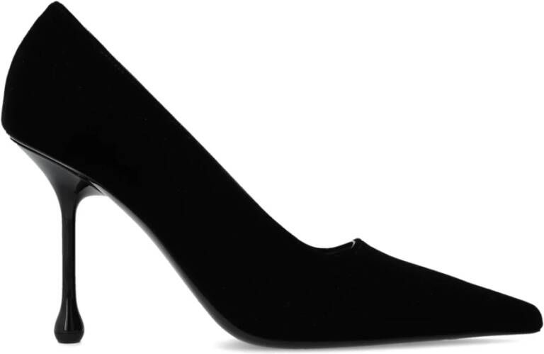 Jimmy Choo Ixia stiletto pumps van fluweel Black Dames