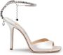 Jimmy Choo Kristal Ketting Ivoor Satijn Sandaal Gray Dames - Thumbnail 8