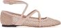 Jimmy Choo Kristalnet Mesh Ballerina Flats Pink Dames - Thumbnail 1