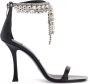 Jimmy Choo Kristalversierde Leren Sandalen Black Dames - Thumbnail 1