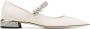 Jimmy Choo Kristalversierde witte platte schoenen White Dames - Thumbnail 1