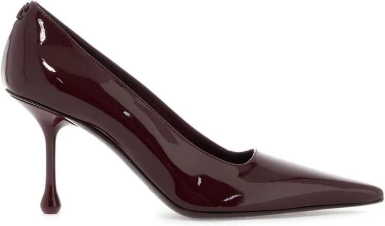 Jimmy Choo Lakleer Vierkante Hak Schoenen Purple Dames