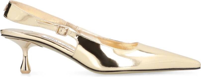 Jimmy Choo Leren Slingback Pumps Puntige Neus Yellow Dames