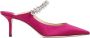 Jimmy Choo Slippers & Mules Pink Boysenberry Satin Bing 65 Mules in roze - Thumbnail 1