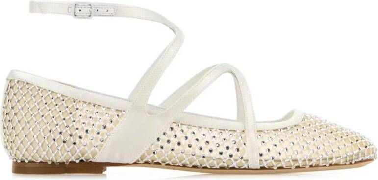 Jimmy Choo Mesh Astoria ballerina's met versieringen White Dames