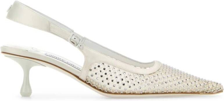 Jimmy Choo Mesh Embellished Pumps White Dames